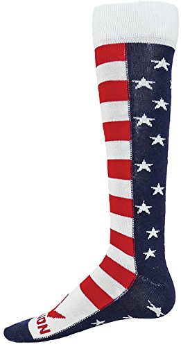 0017391962879 - RED LION BRAVE PATRIOTIC KNEE HIGH SOCKS ( NAVY / WHITE / RED - SMALL )