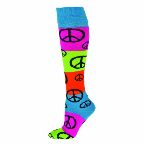 0017391996515 - RED LION RAINBOW PEACE ATHLETIC SOCKS ( MULTI COLORED - SMALL )