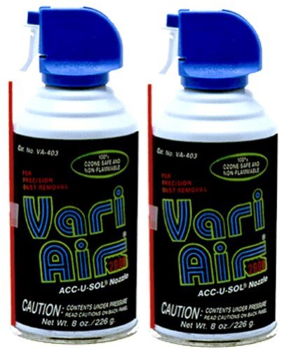 0017506214039 - TWIN 8 OZ. VARI-AIR AIR DUSTER (CANNED AIR) FROM PECA PRODUCTS VA-403A
