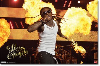 0017681041673 - TRENDS INTERNATIONAL LIL WAYNE STAGE FIRE WALL POSTER PRINT