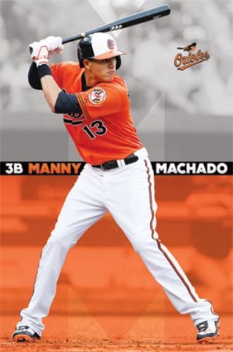 0017681069592 - MANNY MACHADO - BALTIMORE ORIOLES 2013 MLB 22X34 ART PRINT POSTER