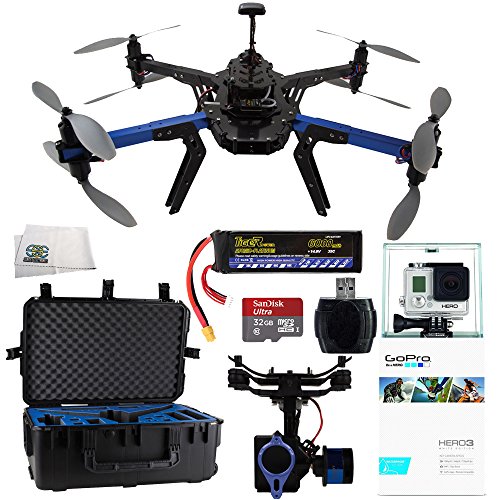 0017746168161 - RTF X8+ MULTICOPTER 915 MHZ + 3DR TRAVEL CASE FOR RTF X8 DRONE + TAROT T-2D BRUSHLESS GIMBAL KIT FOR 3D ROBOTICS IRIS+, QUAD, Y6, AND Y8+ + GOPRO HERO3: WHITE EDITION + SANDISK ULTRA 32GB UHS-I/CLASS 10 MICRO SDHC MEMORY CARD (SDSDQUAN-032G-G4A) + READER