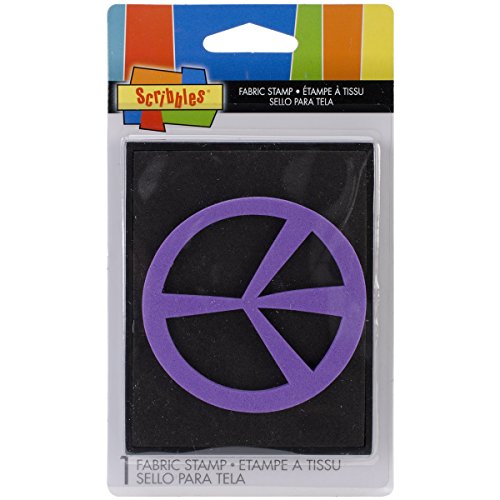 0017754299086 - SCRIBBLES FABRIC STAMP-SMALL PEACE SIGN