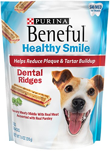 0017800154680 - BENEFUL HEALTHY SMILE DENTAL DOG SNACKS, SMALL/MEDIUM RIDGES, 7.4-OUNCE POUCH, PACK OF 1