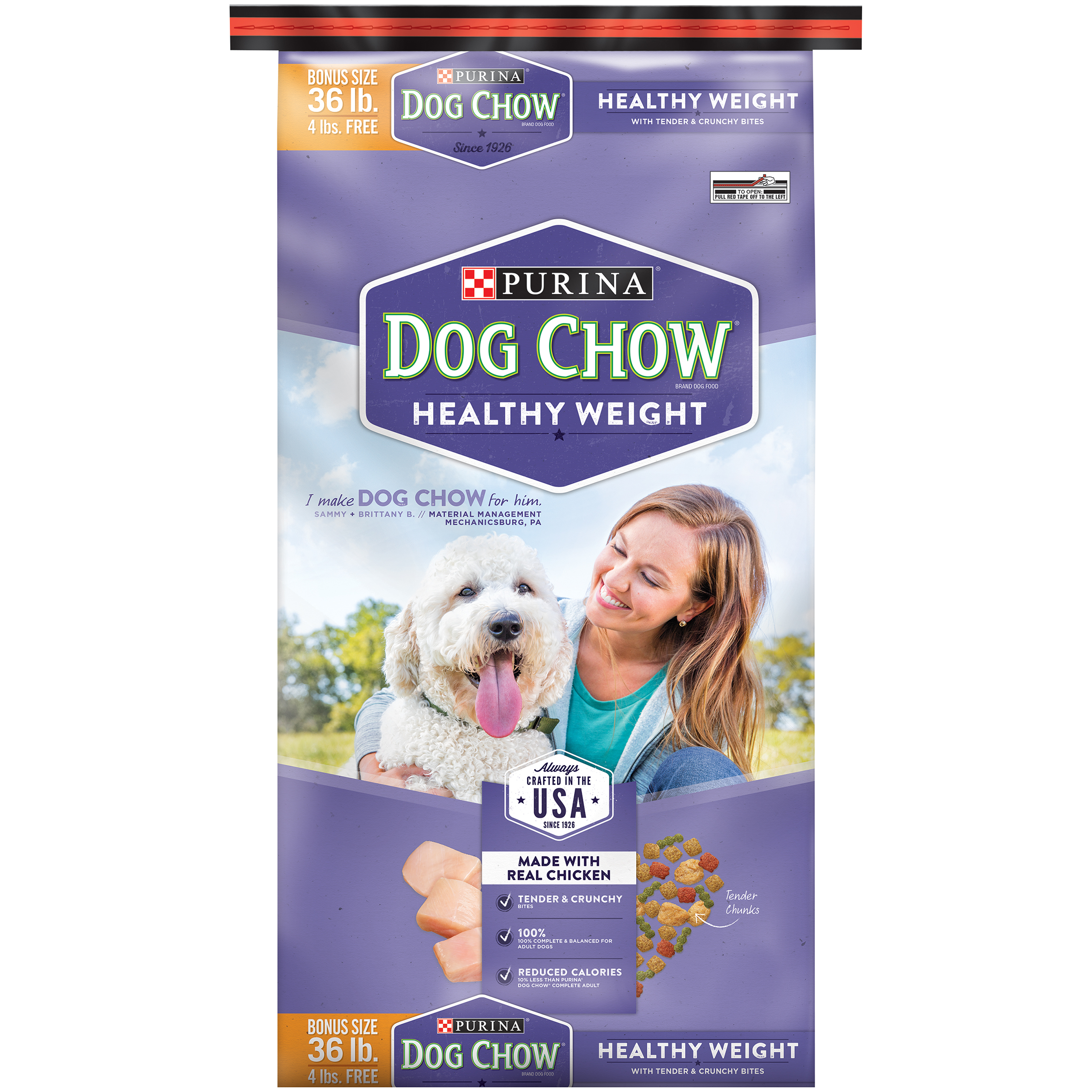 0017800174381 - DOG CHOW HEALTHY WEIGHT DOG FOOD BONUS SIZE 36 LB. BAG