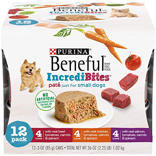 0017800189804 - PURINA BENEFUL SMALL BREED WET DOG FOOD VARIETY PACK, INCREDIBITES PATE - 3 OZ. CANS