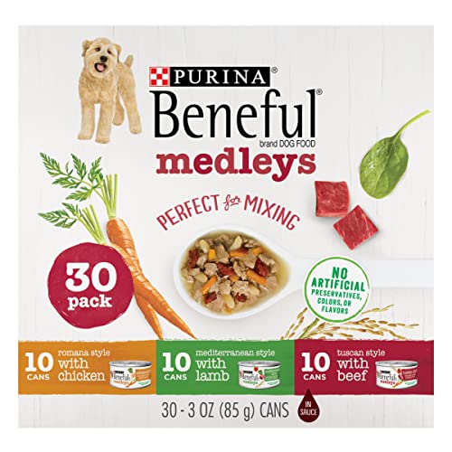 0017800190831 - PURINA BENEFUL WET DOG FOOD VARIETY PACK, MEDLEYS TUSCAN, ROMANA & MEDITERRANEAN STYLE - 3 OZ. CANS