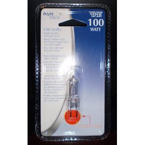 0017801995329 - BRIGHT EFFECTS 100 WATT 120 VOLTS 2 PIN HALOGEN BULB FOR DESK LAMPS AND SECURITY LIGHTS.