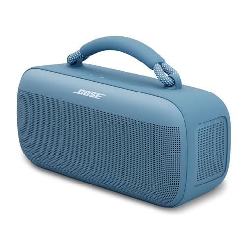 0017817848824 - NEW BOSE SOUNDLINK MAX PORTABLE SPEAKER, LARGE WATERPROOF BLUETOOTH SPEAKER, UP TO 20 HOURS OF BATTERY LIFE, USB-C, BUILT-IN 3.5MM AUX INPUT, BLUE DUSK