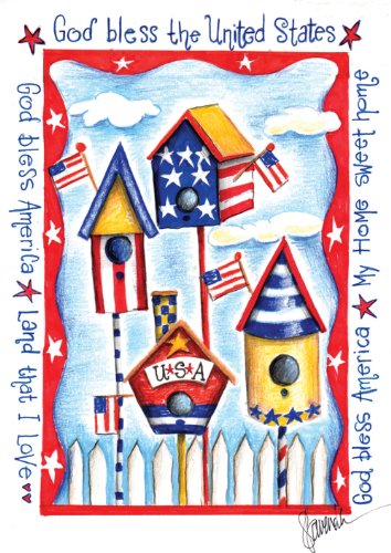 0017917015782 - TOLAND HOME GARDEN USA BIRDHOUSE 28 X 40-INCH DECORATIVE USA-PRODUCED HOUSE FLAG