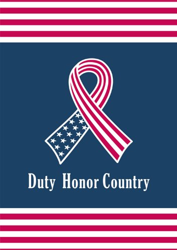 0017917020779 - TOLAND HOME GARDEN DUTY HONOR COUNTRY 28 X 40-INCH DECORATIVE USA-PRODUCED HOUSE FLAG