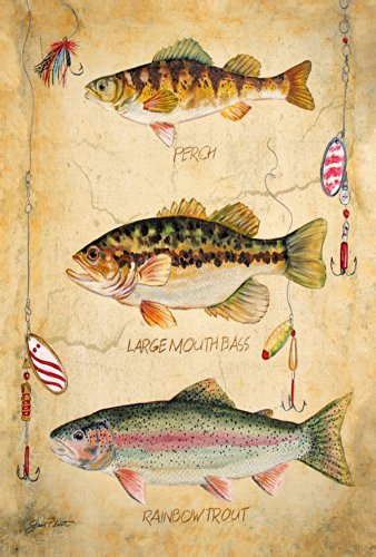 0017917026207 - TOLAND HOME GARDEN FRESH FISH 12.5 X 18-INCH DECORATIVE USA-PRODUCED GARDEN FLAG