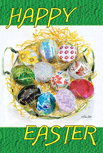 0017917032000 - TOLAND HOME GARDEN HAPPY EASTER NEST 28 X 40-INCH DECORATIVE USA-PRODUCED HOUSE FLAG