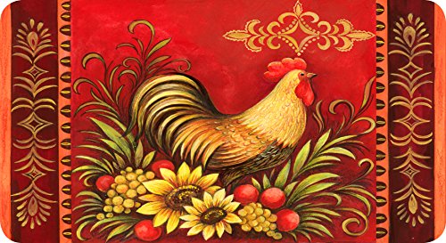 0017917038828 - TOLAND HOME GARDEN FALL ROOSTER 20 X 38-INCH DECORATIVE USA-PRODUCED ANTI-FATIGUE SOFT-STEP KITCHEN/BATHROOM/STANDING DESK COMFORT DESIGNER MAT