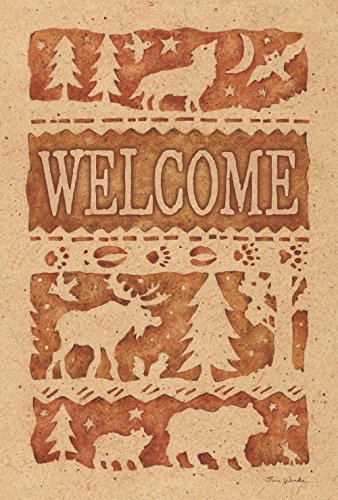 0017917042726 - TOLAND HOME GARDEN WILDLIFE WELCOME DECORATIVE USA-PRODUCED HOUSE FLAG, 28 BY 40