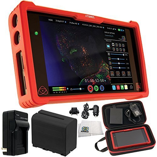 0017957036419 - ATOMOS NINJA ASSASSIN 4K HDMI RECORDER AND 7 MONITOR 9PC ACCESSORY KIT. INCLUDES MANUFACTURER ACCESSORIES + REPLACEMENT F970 BATTERY + AC/DC RAPID HOME & TRAVEL CHARGER + MICROFIBER CLEANING CLOTH