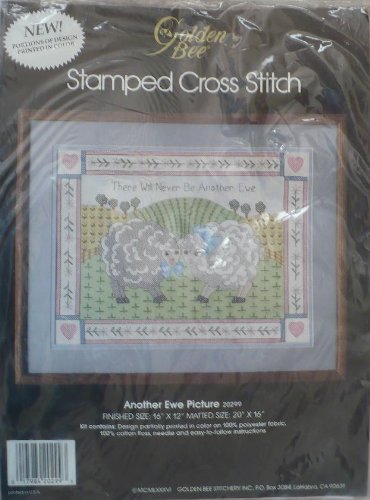 0017984202993 - ANOTHER EWE - STAMPED COUNTED CROSS STITCH KIT - FINISHED SIZE 16 X 12