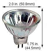 0018013250961 - (CASE OF 20) MR16 HALOGEN LAMPS | BAB/CG 20W 12V MR16 GU5.3 COVERED