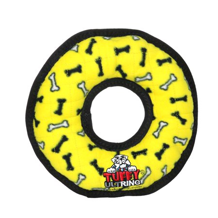 0180181001031 - ULTIMATE RING DOG TOY IN YELLOW BONES