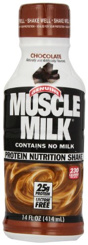 0180530000715 - MUSCLE MILK, CHOCOLATE PROTEIN NUTRITION SHAKE, 14 OZ