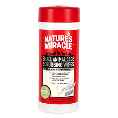 0018065054357 - NATURE'S MIRACLE 30 COUNT SMALL ANIMAL CAGE SCRUBBING WIPES