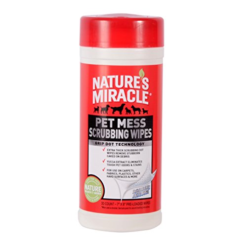 0018065055729 - NATURE'S MIRACLE PET MESS SCRUBBING WIPES, 30 COUNT ()
