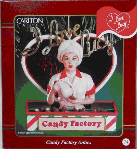 0018100614515 - I LOVE LUCY CANDY FACTORY ANTICS 2000 CARLTON CARDS CHRISTMAS ORNAMENT