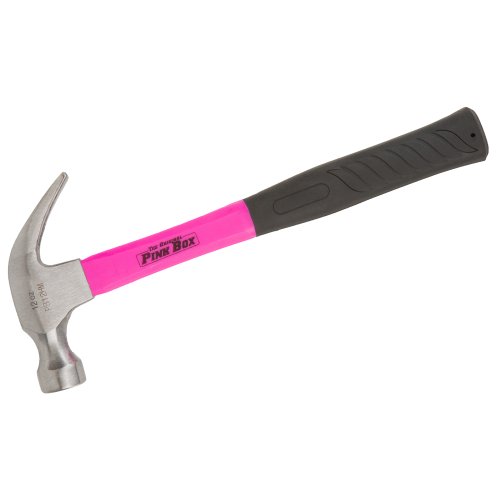 0181272000407 - THE ORIGINAL PINK BOX PB12HM 12-OUNCE CLAW HAMMER, PINK