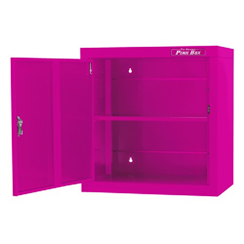 0181272000742 - THE ORIGINAL PINK BOX PB2600WC 26-INCH 18G STEEL WALL CABINET, PINK
