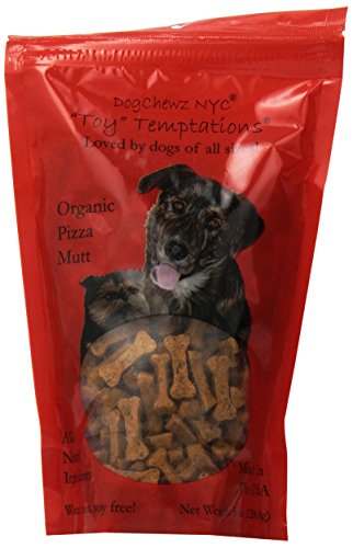 0018166900034 - DOGCHEWZ NYC TOY TEMPTATIONS ALL NATURAL DOG TREATS, 8-OUNCE, PIZZA MUTT
