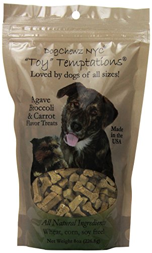 0018166900119 - DOGCHEWZ NYC TOY TEMPTATIONS ALL NATURAL DOG TREATS, 8-OUNCE, AGAVE/BROCCOLI/CARROT