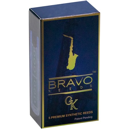 0181816000962 - BRAVO BR-AS25 ALTO SAXOPHONE SYNTHETIC REEDS, STRENGTH 2.5, BOX OF 5