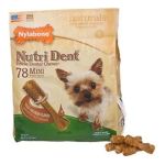 0018214825845 - MINI NUTRI DENTAL FILET MIGNON EDIBLE DENTALAL DOG CHEWS CHEWS 78 PACK/MINI