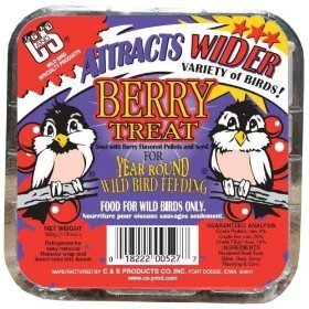 0018222005277 - CANDS PRODUCTS CS12527 BERRY TREAT SUET FOR YEAR ROUND BIRD FEEDING