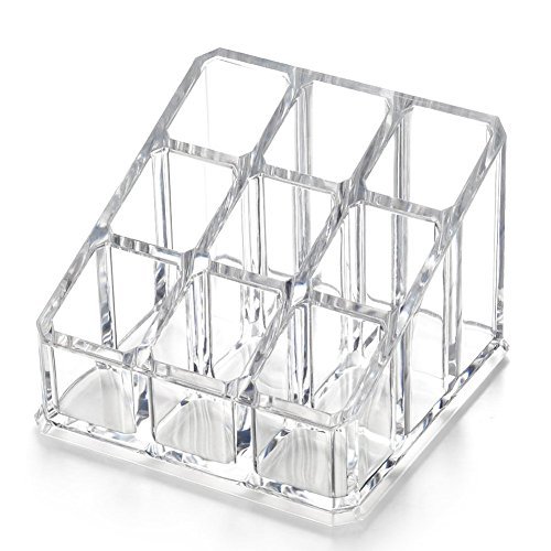 0018227298834 - ACRYLIC MAKEUP & LIPSTICK ORGANIZER, 9 SLOTS, COSMETIC BRUSH HOLDER, BEAUTY DISPLAY CONTAINER, BY ACRYLICASE