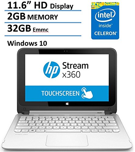 0018227844185 - 2016 HP PAVILION X360 2 IN 1 LAPTOP COMPUTER (11.6 INCH HD TOUCHSCREEN, INTEL CELERON UP TO 2.58GHZ PROCESSOR, 2GB DDR3, 32GB EMMC STORAGE, WIFI, HDMI, WINDOWS 10) (CERTIFIED REFURBISHED)