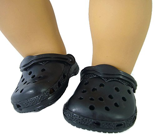 0018227995528 - BLACK KROCS DUC SHOES FOR BITTY BABY + TWINS BY DOLL CLOTHES SEW BEAUTIFUL