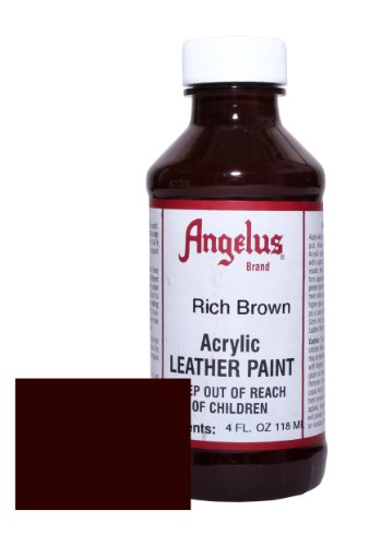 0182446000803 - ANGELUS ACRYLIC LEATHER PAINT-4OZ.-RICH BROWN