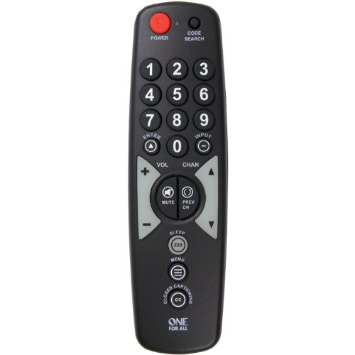 0182682318007 - ONE FOR ALL OARH01B SINGLE DEVICE UNIVERSAL REMOTE CONTROL