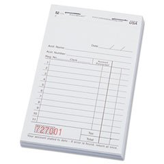 0018291001200 - NATIONAL CHECKING 12A 3-1/2 WIDTH X 5-5/8 HEIGHT, 2 PART 11 LINE CARBON WHITE SALESBOOK (CASE OF 100)