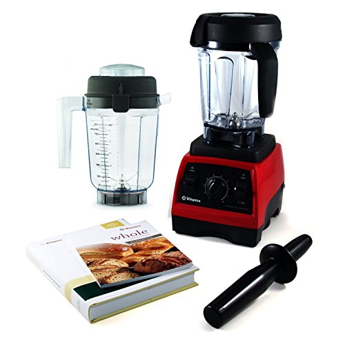0018301212282 - VITAMIX CIA PROFESSIONAL SERIES 300 RUBY RED BLENDER WITH WET CONTAINER, DRY GRAINS CONTAINER, AND 2 COOKBOOKS