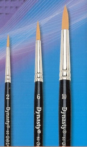 0018376016587 - DYNASTY GOLD TAKLON SERIES SC 361R - ROUNDS - SIZE 2 (ONE BRUSH)