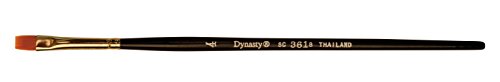 0018376020034 - DYNASTY B-410 FLAT SHADER GOLDEN SYNTHETIC LONG WOOD HANDLE PAINT BRUSH, SIZE 4