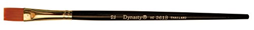 0018376020072 - DYNASTY B-410 FLAT SHADER GOLDEN SYNTHETIC LONG WOOD HANDLE PAINT BRUSH, SIZE 12