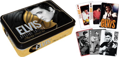 0184709040175 - ELVIS GOLD PLAYING CARD GIFT TIN