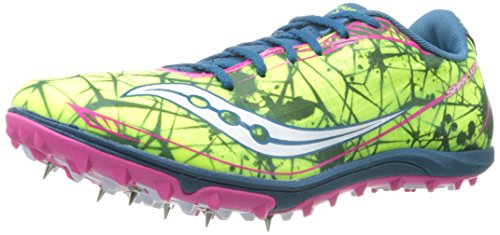 0018473212677 - SAUCONY WOMEN'S SHAY XC4 SPIKE CROSS COUNTRY SPIKE SHOE,CITRON/NAVY/PINK,8.5 M US
