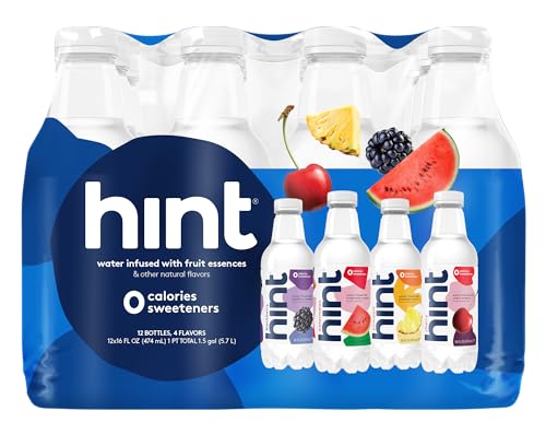 0184739001498 - HINT FRUIT INFUSED WATER VARIETY PACK, 16 OUNCE (PACK OF 12)