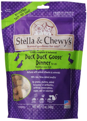 0186011000670 - STELLA & CHEWY'S FREEZE DRIED DUCK DUCK GOOSE FOOD FOR CAT 12-OUNCE