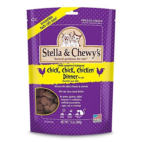 0186011001066 - STELLA & CHEWY'S FREEZE-DRIED CHICK CHICK CHICKEN CAT DINNER, 3.5 OZ