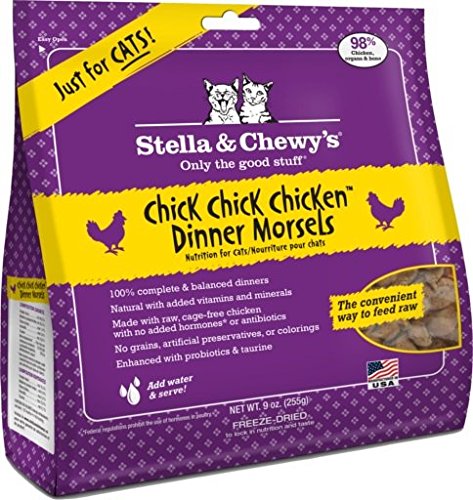 0186011001172 - STELLA & CHEWY'S FREEZE DRIED CHICK CHICK CHICKEN CAT FOOD DINNER, 9 OZ